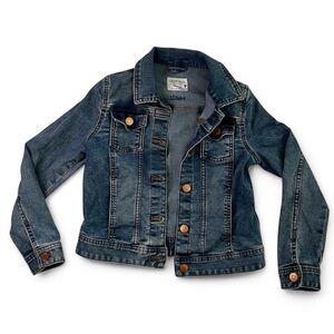 Crewcuts Blue Denim Jacket with Brown Buttons